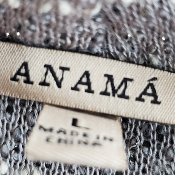 Vintage Anama Sweater with woven balck sleeves, large - Picture 8 of 8